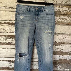 Maurices Light Blue Distressed Skinny Jeans